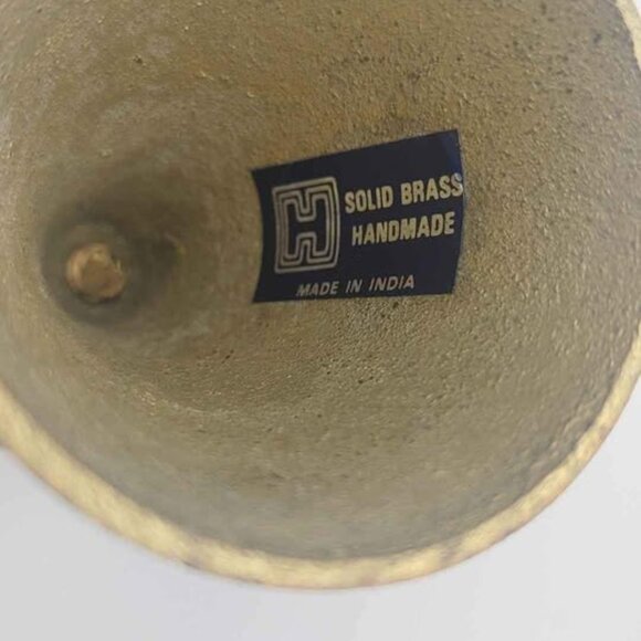 Solid Brass Hand made candlestick candle stick holder angel Christmas - Picture 6 of 7